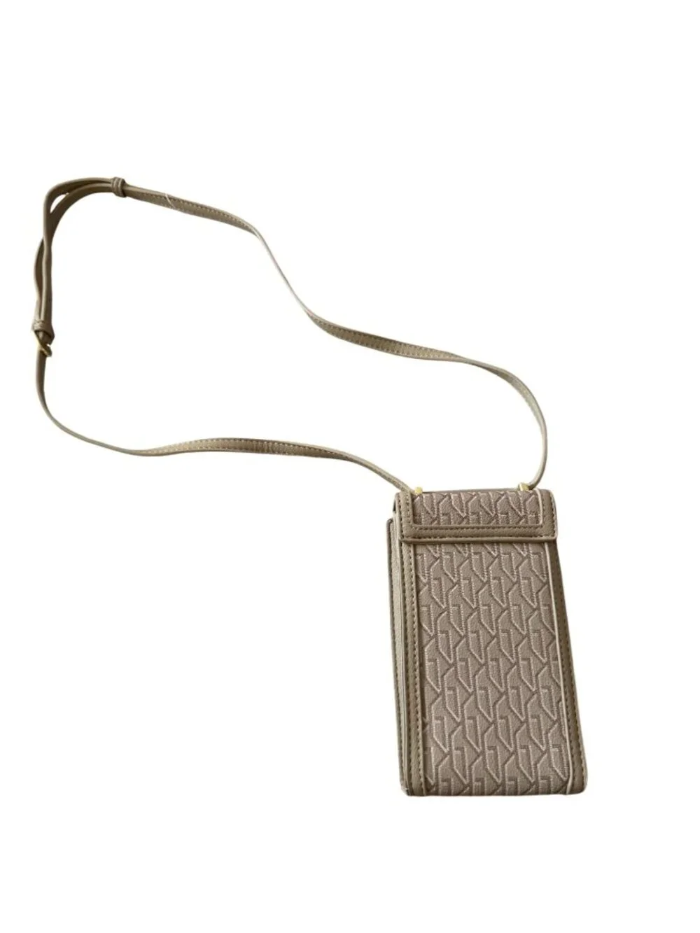 KATIE LOXTON Beige Logo Phone Crossbody Bag